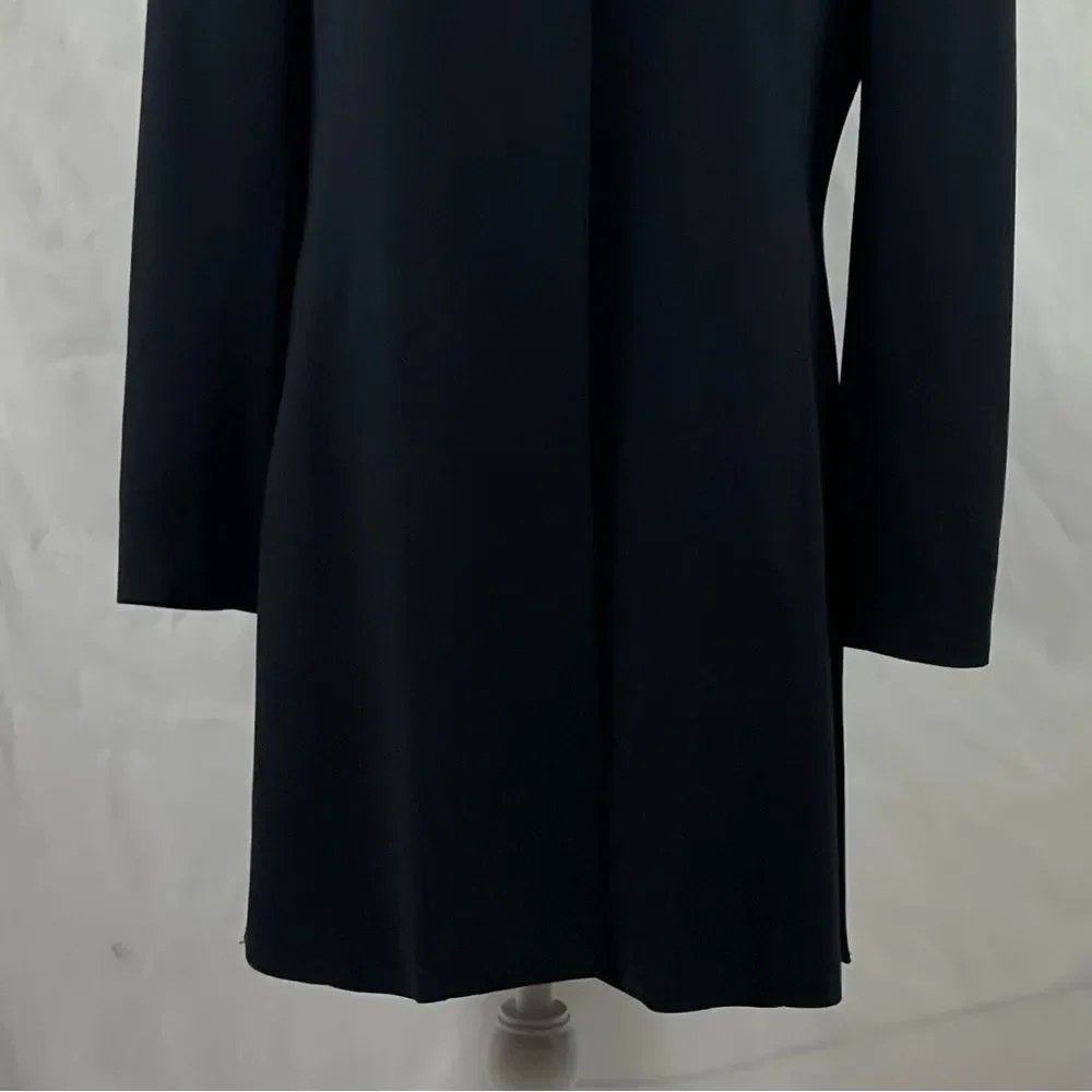 John Meyer Black Wool Blend Long Jacket NWOT Size 8